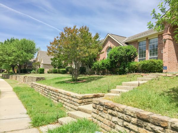 Sloped Yard Landscaping in New Braunfels
