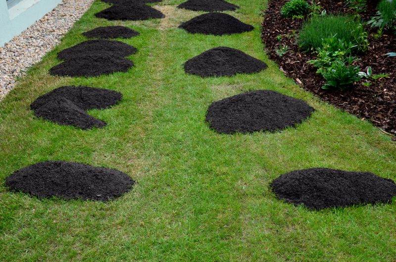 Black Mulch Installation
