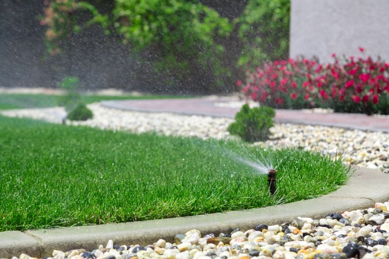 Yard with Sprinkler System