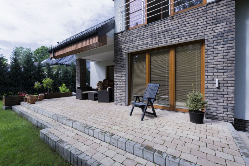 Paver patio with elegant pattern